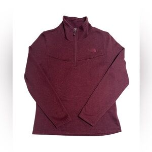The North Face Burgundy Quarter-Zip Pullover | Large